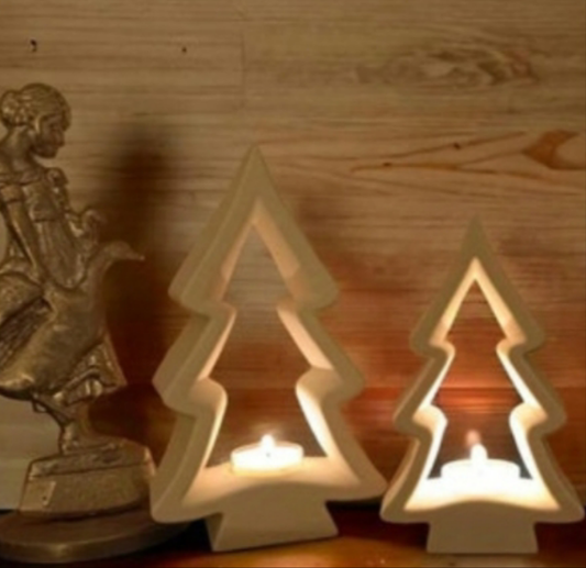 **Teelichthalter Weihnachtsbaum aus Keraflott GROẞ**