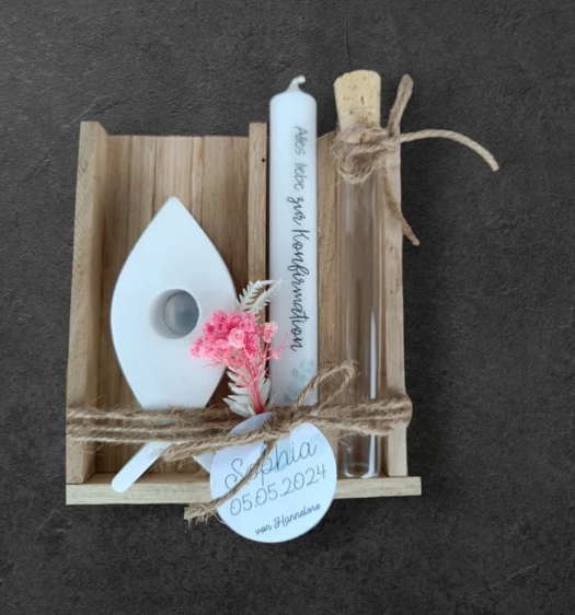 Geschenkset zur KOMMUNION personalisiertes Geldgeschenk / Fisch / Wunscherfüller